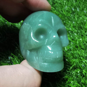 Green Aventurine Skull