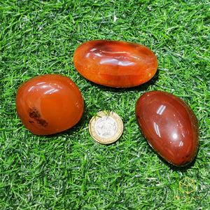 Agate (Red/Orange) & Carnelian Palm Stone