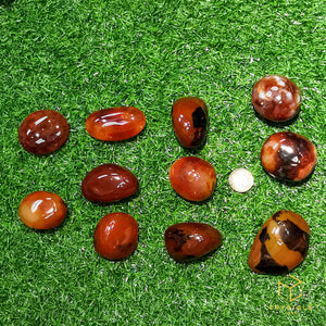 Agate (Red/Orange) & Carnelian Palm Stone