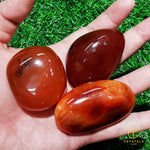 Load image into Gallery viewer, Agate (Red/Orange) &amp; Carnelian Palm Stone
