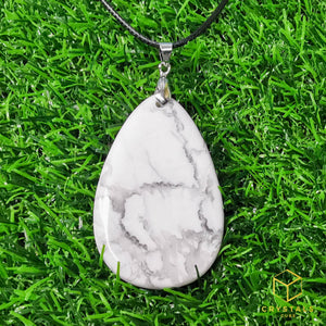 Howlite Teardrop Pendant - Big