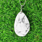 Load image into Gallery viewer, Howlite Teardrop Pendant - Big
