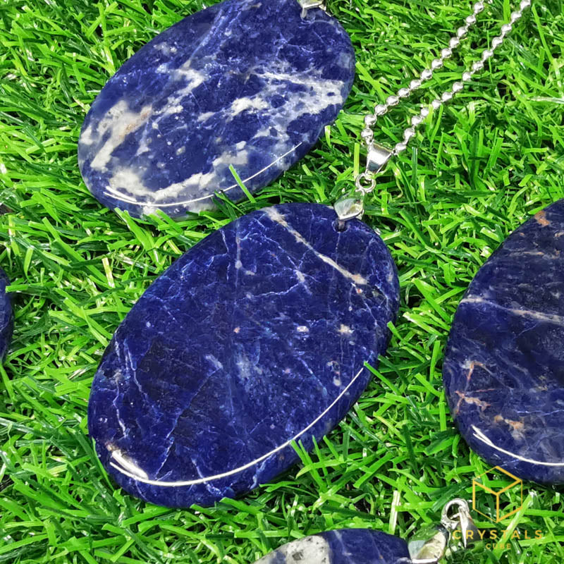 Sodalite Oval Pendant - Big