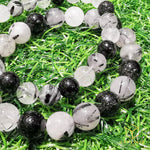 Load image into Gallery viewer, Black Rutile (Tourmalinated Quart) Bracelet
