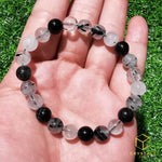 Load image into Gallery viewer, Black Rutile (Tourmalinated Quart) Bracelet
