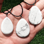 Load image into Gallery viewer, Howlite Teardrop Pendant - Small
