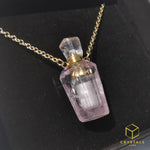 Load image into Gallery viewer, Essential Oil Crystal Bottle Necklace - Amethyst, Fluorite &amp; Rose Quartz
