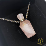 Load image into Gallery viewer, Essential Oil Crystal Bottle Necklace - Amethyst, Fluorite &amp; Rose Quartz
