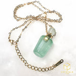 Load image into Gallery viewer, Essential Oil Crystal Bottle Necklace - Amethyst, Fluorite &amp; Rose Quartz
