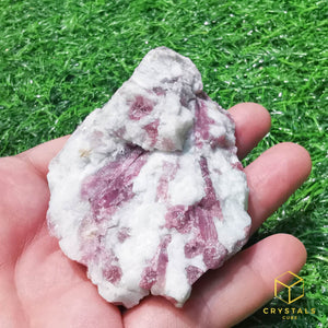 Pink Tourmaline with Quartz Raw