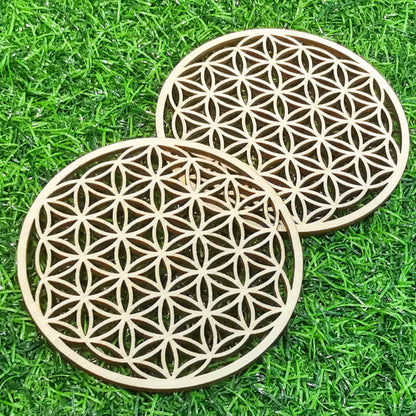 Flower of life & Metatron's Cube - Wooden Energy Grid