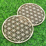 Load image into Gallery viewer, Flower of life &amp; Metatron&#39;s Cube - Wooden Energy Grid
