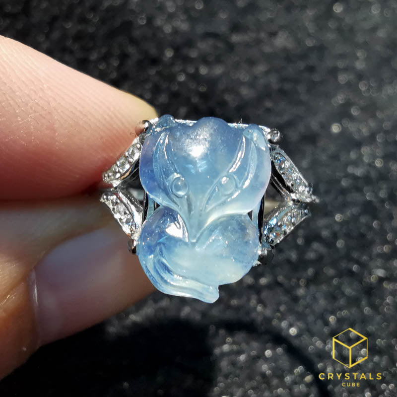 Aquamarine Fox Ring
