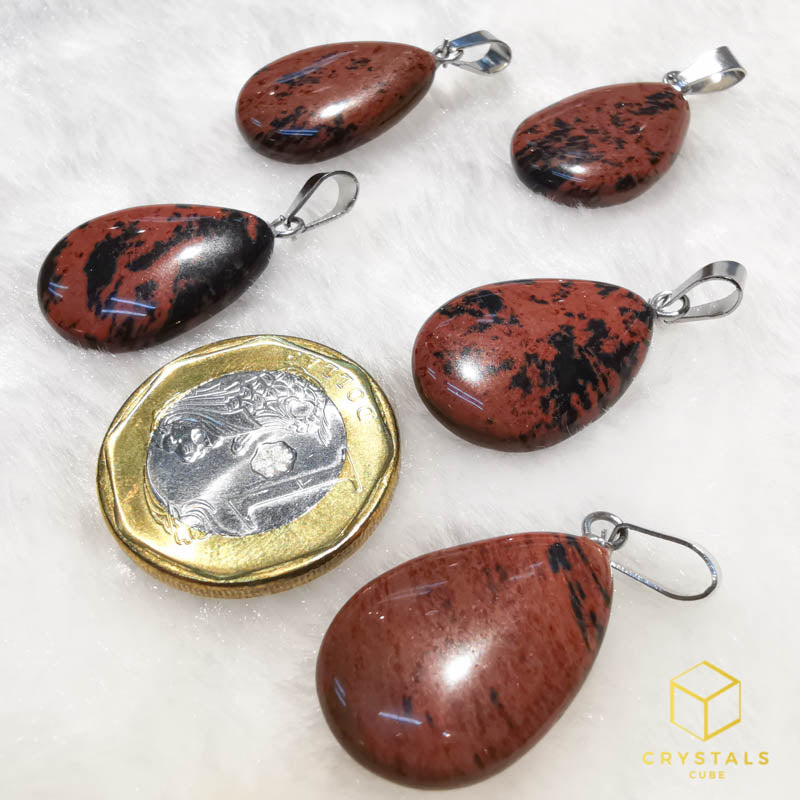 Mahogany Obsidian Teardrop Pendant