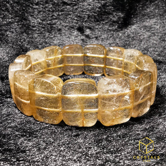 Golden Rutilated Quartz Flat Bracelet - Promotion*!!!