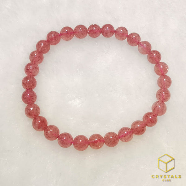 Strawberry Quartz Crystal Bracelet - Crystal Jewellery | Moor Crystals Devon