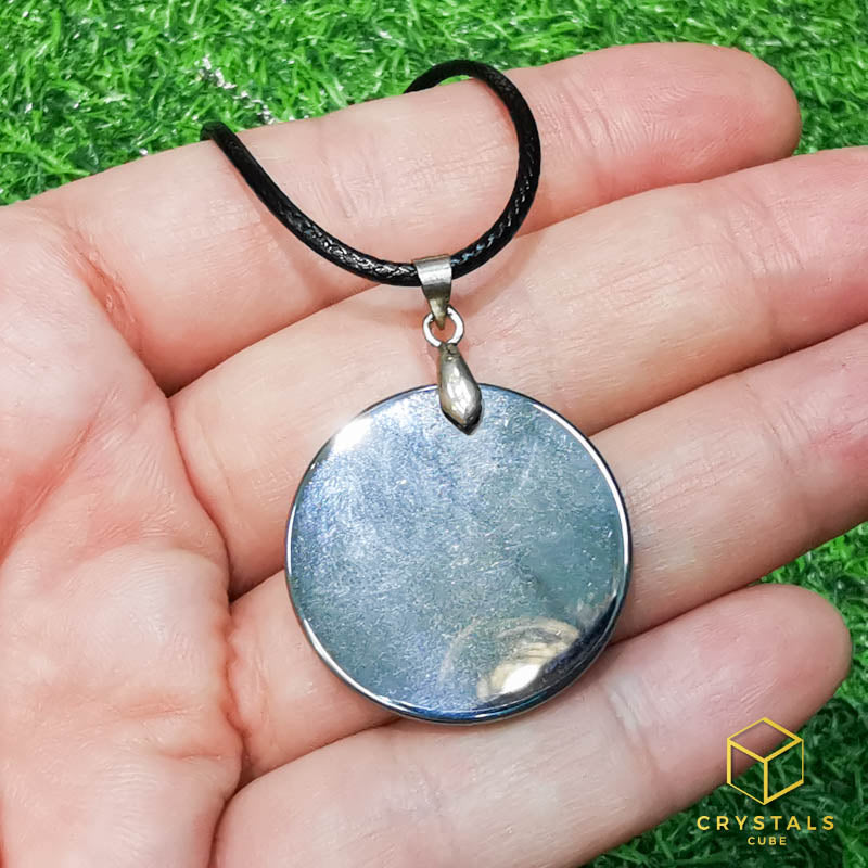 Terahertz Stone Pendant - Round Plate