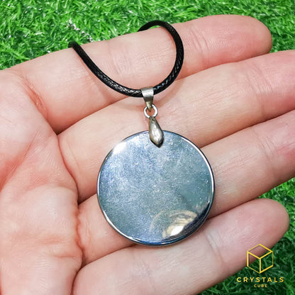 Terahertz Stone Pendant - Round Plate