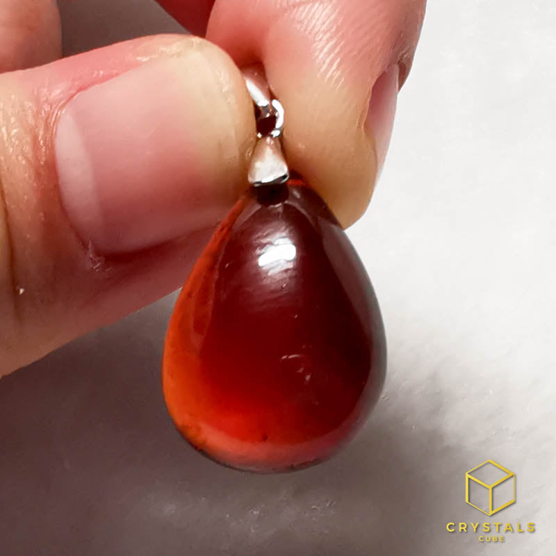 Hessonite Garnet Pendant