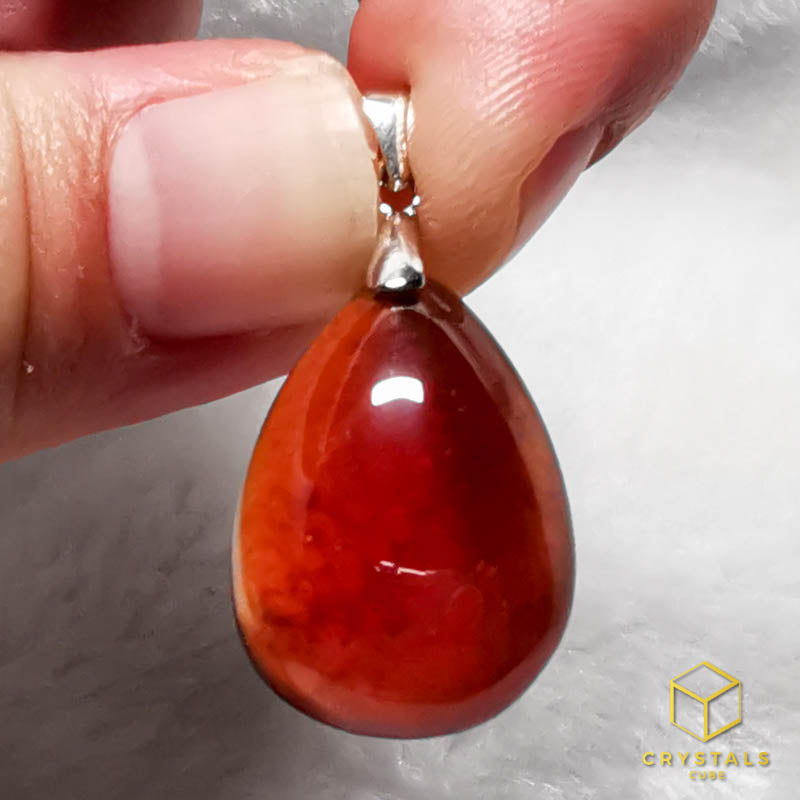 Hessonite Garnet Pendant