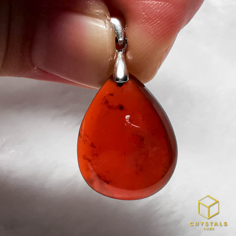 Hessonite Garnet Pendant