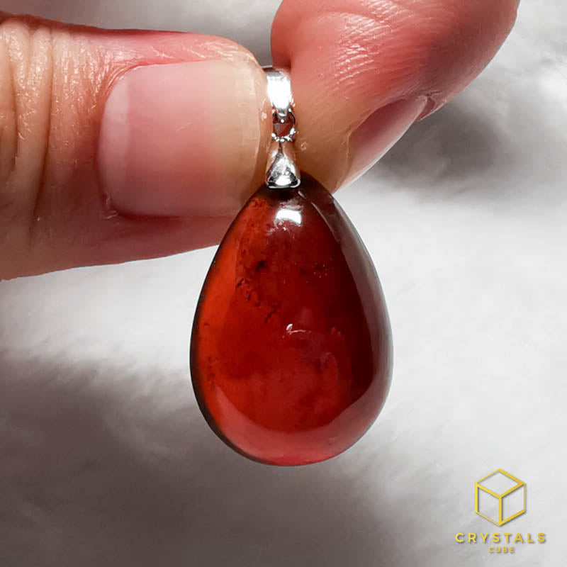 Hessonite Garnet Pendant