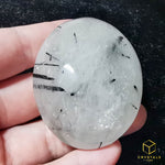 Load image into Gallery viewer, Black Rutile (Tourmalinated Quart) Palm Stone
