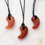 Load image into Gallery viewer, Magatama Necklace - Rose Quartz, Tiger&#39;s Eye, Carnelian, Grey Agate &amp; Obsidian
