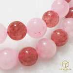 Load image into Gallery viewer, ENCHANTED Relationship Bracelet - Rose Quartz &amp; Strawberry Quartz
