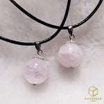 Load image into Gallery viewer, Morganite Round Bead Pendant
