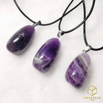 Load image into Gallery viewer, Chervon Amethyst Tumble Pendant
