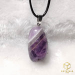 Load image into Gallery viewer, Chervon Amethyst Tumble Pendant
