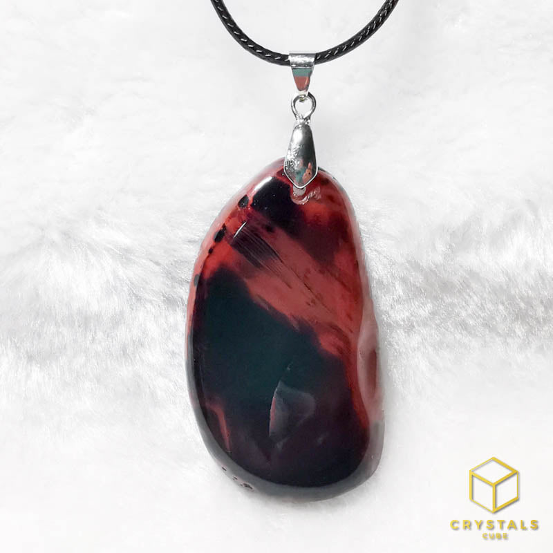 Agate (Red/Orange) & Carnelian Pendant