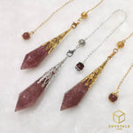 Load image into Gallery viewer, Strawberry Quartz Pendulum
