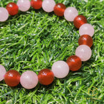 Load image into Gallery viewer, ENCHANTED Bracelet - Rose Quartz &amp; Carnelian
