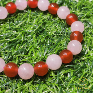 ENCHANTED Bracelet - Rose Quartz & Carnelian