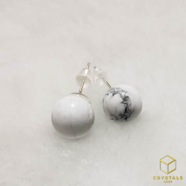 Howlite Ear Stud