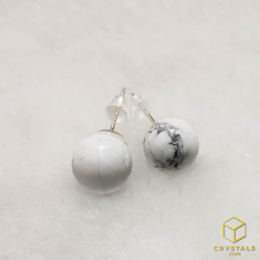 Howlite Ear Stud