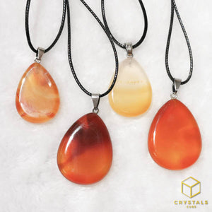 Agate (Red/Orange) & Carnelian Pendant