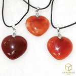 Load image into Gallery viewer, Agate (Red/Orange) &amp; Carnelian Heart Pendant
