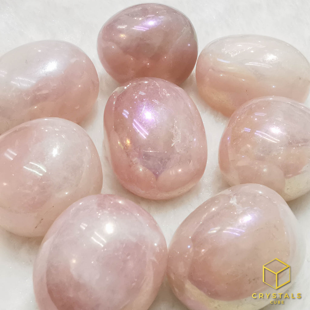 Aura Rose Quartz Tumble