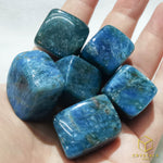 Load image into Gallery viewer, Blue Apatite Cube Tumble
