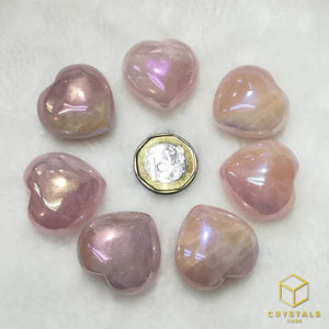 Aura Rose Quartz Heart