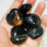 Load image into Gallery viewer, Tiger&#39;s Eye Premium Heart - Blue
