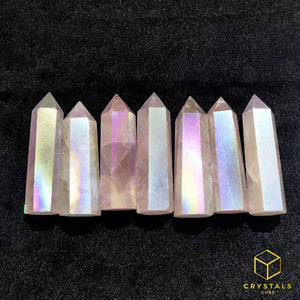 Aura Rose Quartz Point