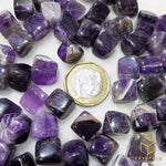 Load image into Gallery viewer, Chervon Amethyst Mini Cube Tumble
