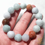 Load image into Gallery viewer, Jade (Burmese) Lotus Bead Bracelet
