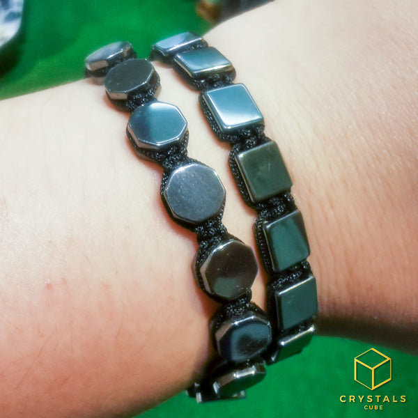 Hematite Adjustable String Bracelet