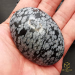 Load image into Gallery viewer, Snowflake Obsidian Palm Stone

