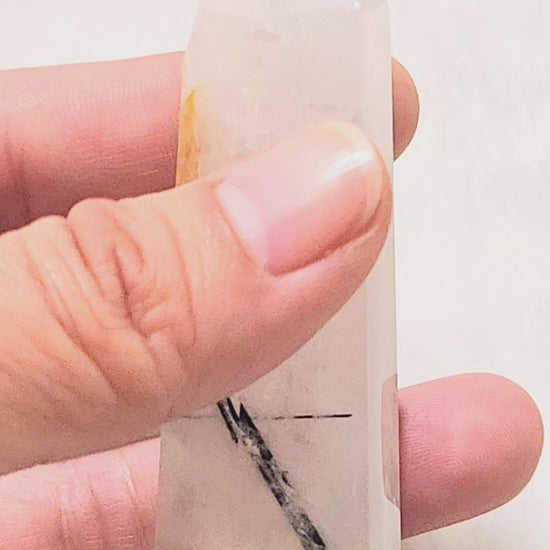 Black Rutile (Tourmalinated Quart) Point